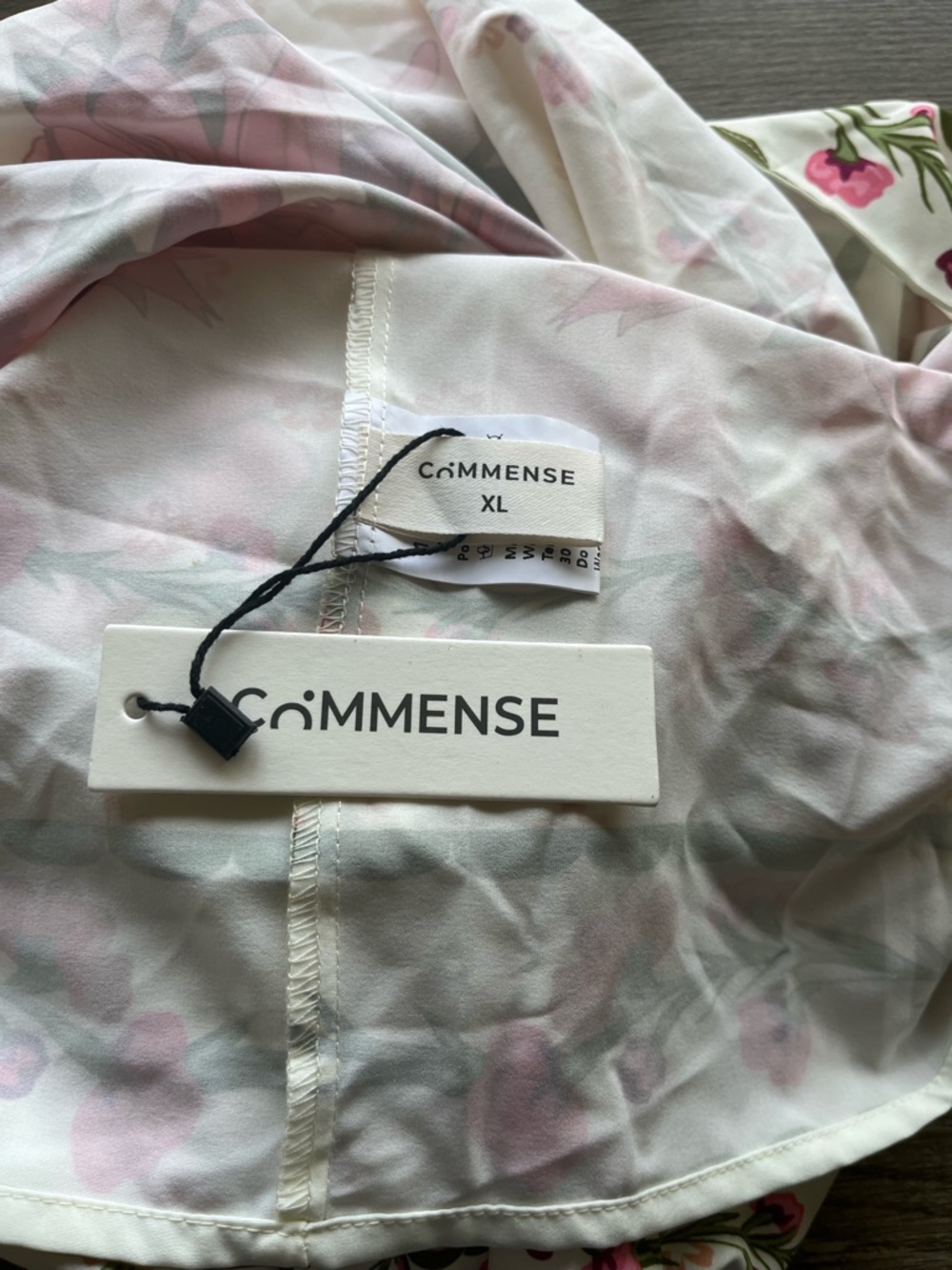 Commense White Maxi Dress with Pink Floral Print - Picture 7 of 8